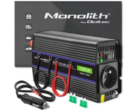 Monolith Inverter 12V->230V 600/1200W USB