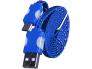 Kaabel microUSB Nylon LED 1m Blue